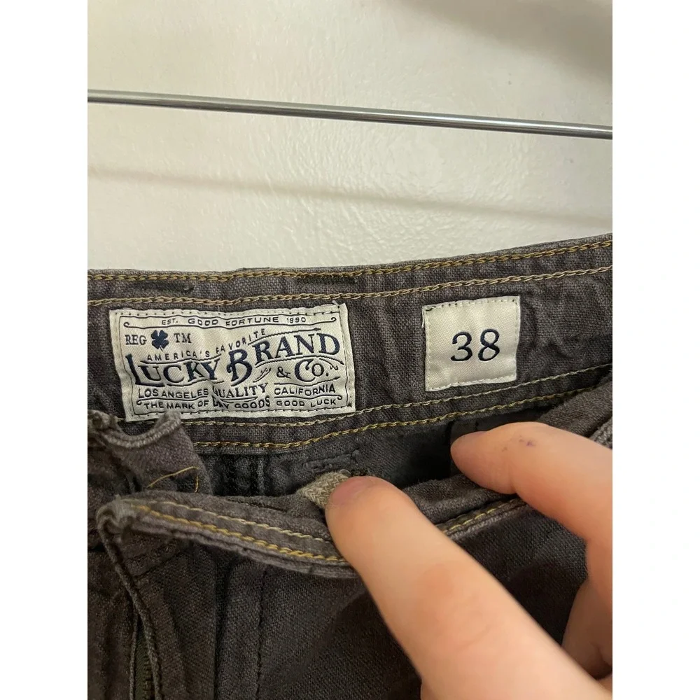 Lucky Brand Linen Blend Green Shorts Summer Casual Preppy‎